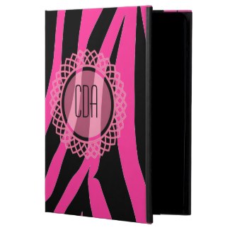 Hot Pink Zebra Monogram Ipad Cases